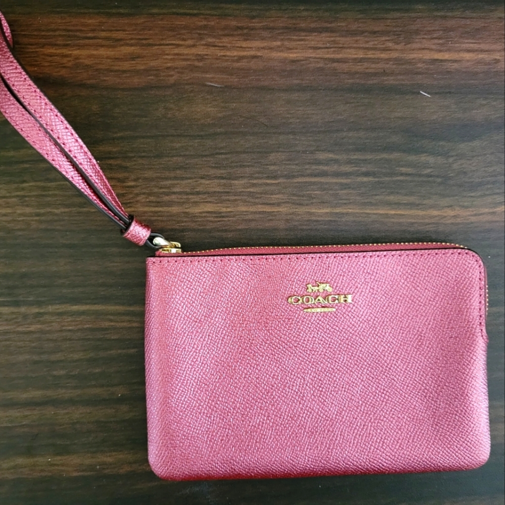 Pink Coach Wristlet